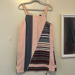 Genuine TOP  SHOP mini dress, geometric print blush, excellent condition, size 6